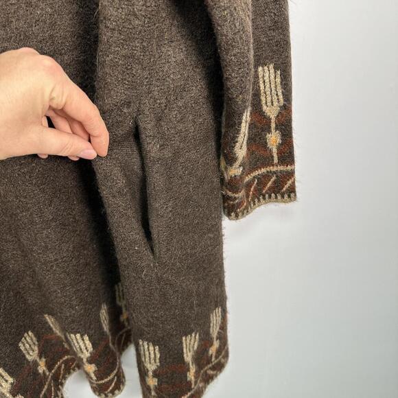 Max Studio Eyelash Tribal Brown‎ Blazer Sweater Large - Picture 5 of 6